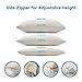 Pillows for Sleeping, CertiPUR-US, Registered with FDA Shredded Memory Foam Pillow with Thickened Foam Pillowcase for Neck Pain Relief, Side Back Stomach Sleeper, Hypoallergenic by Sable, Queen