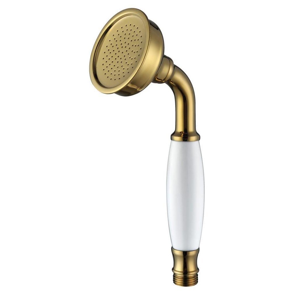 Ownace Bathroom Classic Style Traditional Brass&Ceramics Telephone Hand Shower Head (Shower Head A, Titanium Gold)
