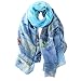 STORY OF SHANGHAI Women's Mulberry Flower Print Soft Large Silk Scarf Wraps 68*43 Inches ZY08