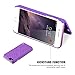 For iPhone 6 Wallet Case & iPhone 6S Wallet Case, FLOVEME [Slim Fit] [Hidden Mirror] Premium Wallets Cash ID Credit Card Slots Holder with Kickstand Feather Hard PC Back Cover, Purple