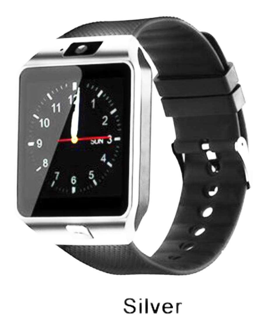 Amazon.com: DZ09 Smartwatch for Android Silver W/Black Band ...