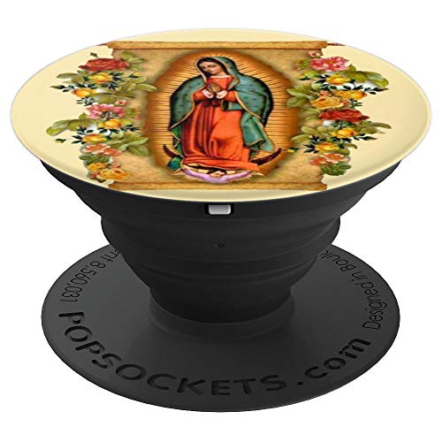 Our Lady of Guadalupe Stained Glass Image Mexico Virgin Mary - PopSockets Grip and Stand for Phones and Tablets