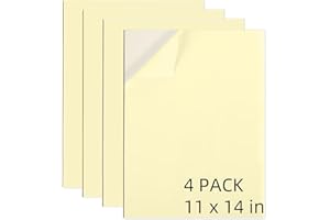 AXELIP Self Stick Mounting Board 11 X 14 inch 2mm Thickness, for Cross Stitch, Photo Frame Backing （4 Pack）