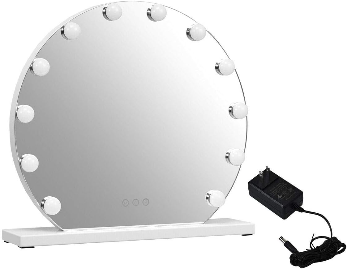 JF World 12 Bulbs Modes Touch Screen Dimming Hollywood Style Makeup Vanity Mirror
