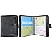 Wisdompro Business Card Book Organizer, Premium PU Leather Wallet Name Credit ID Card Holder Case with Magnetic Shut for 64 Business Cards (Build in 64 Card Slot & 14 Small Cells for Memory Cards)