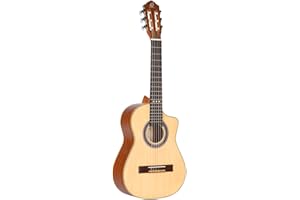 Ortega Guitars Requinto Series 6 String Acoustic Guitar, Right, Spruce, 22 Zoll (RQ25)