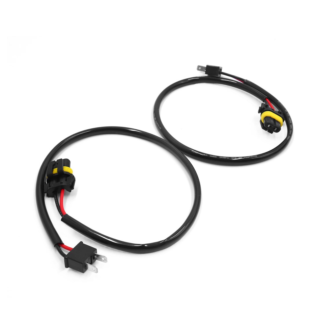 sourcing map 2Pcs H7 Male to 9006 Female Car Headlight Extension Wiring Harness