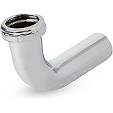 Flexcraft 1194 Slip Elbow for Tubular Drain Applications 1-1/4 in. x 4 in, 22GA Chrome Plated Brass