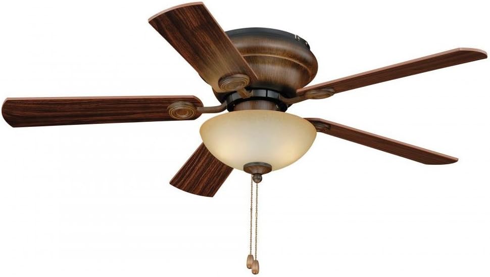 Vaxcel F0024 Expo Flush Mount Ceiling Fan, 42", Aged Walnut Finish