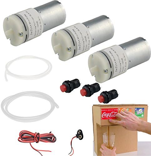 Delinx DC 6V Air Pump Motor kit for Homemade Drink Fountain Machine(exclude cardboards)