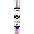 TECKWRAP Holographic Chrome Craft Vinyl 12" x 60", Hyacinth Blue- Permanent Adhesive Vinyl, Indoor & Outdoor Vinyl, Waterproof, Scrapbooking, Easy Cut & Weed for DIY Crafts, Party Decor, Car Decals