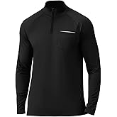 YEL Men's Quarter Zip Pullover Long Sleeve Golf Shirts 1/4 Half Zip Sweatshirts for Golf Fishing Athletic