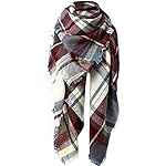 Zando Women's Winter Scarf Fashion Plaid Scarf Warm Blanket Scarf for Women Oversized Scarfs Lightweight Tartan Scarves Zando Women's Winter Scarf Fashion Plaid Scarf Warm Blanket Scarf for Women Oversized Scarfs Lightweight Tartan Scarves