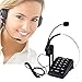 AGPTEK® Call Center Dialpad Monaural Corded Headset Telephone with Noise Cancellation, PC Recording Function Ideal for Small Offices and Home-Based Agents