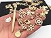 Yansanido 100 Gram (approx 40-60pcs) Assorted DIY Antique Charms Pendant Mixed Charms Pendants (Gold)