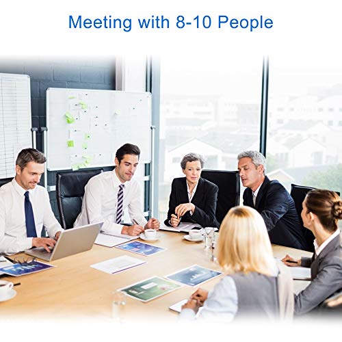 Tenveo USB Speakerphone - Speaker for 8-10 People Business Conference Phone 360°Voice Pickup 4 AI Microphones USB Skype Speakerphone Conference Call Speaker Plug and Play - Thumbnail 2