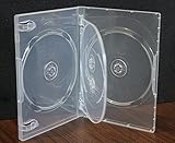 10 Pack Crystal Clear Standard Size 4 DVD Case Box 14mm Four Discs Holder W Flap