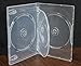 10 Pack Crystal Clear Standard Size 4 DVD Case Box 14mm Four Discs Holder W Flap
