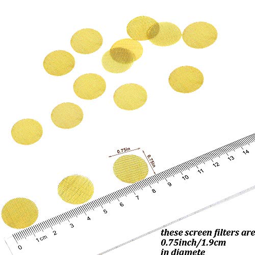 200 Pieces Pipe Screens Brass Screens, Premium 3/4 Inch Pipe Screens