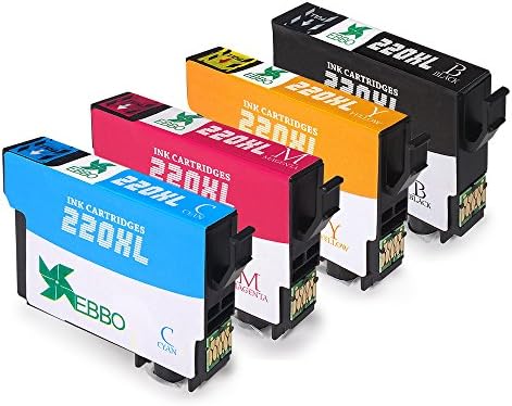 EBBO 220XL Remanufactured ink cartridge replacement for Epson 220 XL, High Yield 1 Set, for Epson Workforce WF-2630 WF-2650 WF-2660 WF-2750 WF-2760, Expression Home XP-320 XP-420 XP-424 Printer