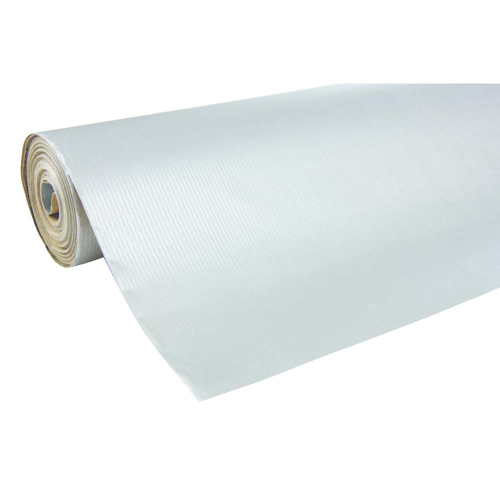 Clairefontaine 507576C - A Reel of Recycled Silver UniColour Kraft Paper - Dimensions: 50x0,70m - 60g - Colour: Silver - Recycled Paper, Ideal for Gift Wrapping