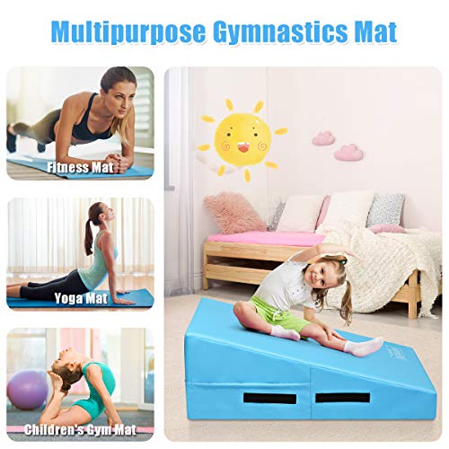 Giantex Gymnastics Wedge Mat, w/Carrying Handles, 37.5'' X 23'' X 14