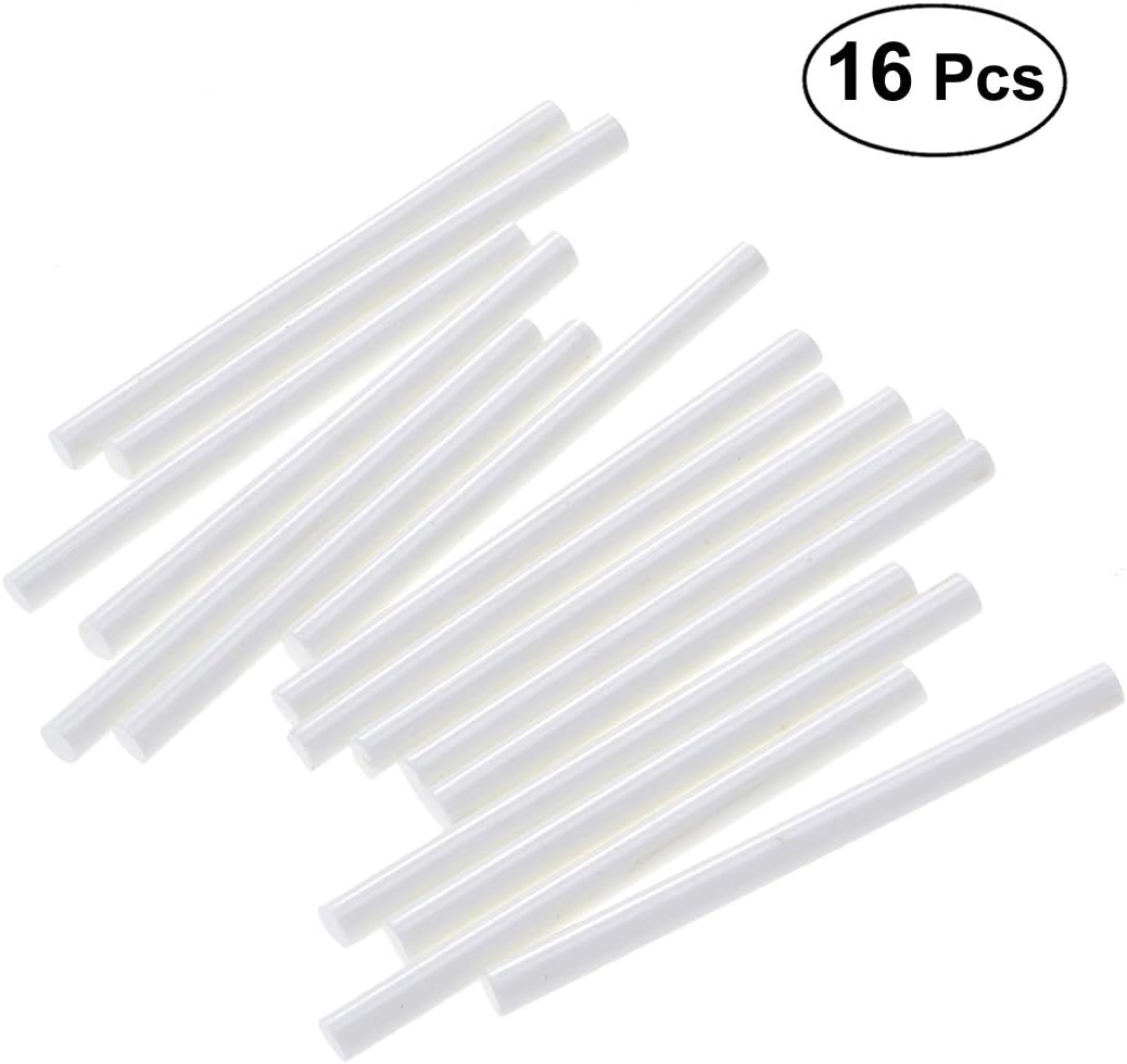 Artibetter 16pcs Colorful hot melt Glue Sticks (7mm White) -