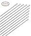 FUNRUN JEWELRY 10PCS 2MM Stainless Steel Ball Chain Necklace for Men Women Bead Chain 20 Inches