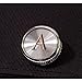 HJ Men's 2PCS Fashion Dazzle Tuxedo Shirts Platinum Plated Cufflinks Initial Letter 2 Color A-Z (silver A)