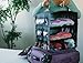Suitcase Organizer | Durable Portable Travel Packing System Hanging Luggage Cube (Black)