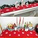 OurWarm Embroidered Christmas Table Runners with White Snowflake, Red Table Runner Table Linens for Christmas Table Decorations 16x72 Inch