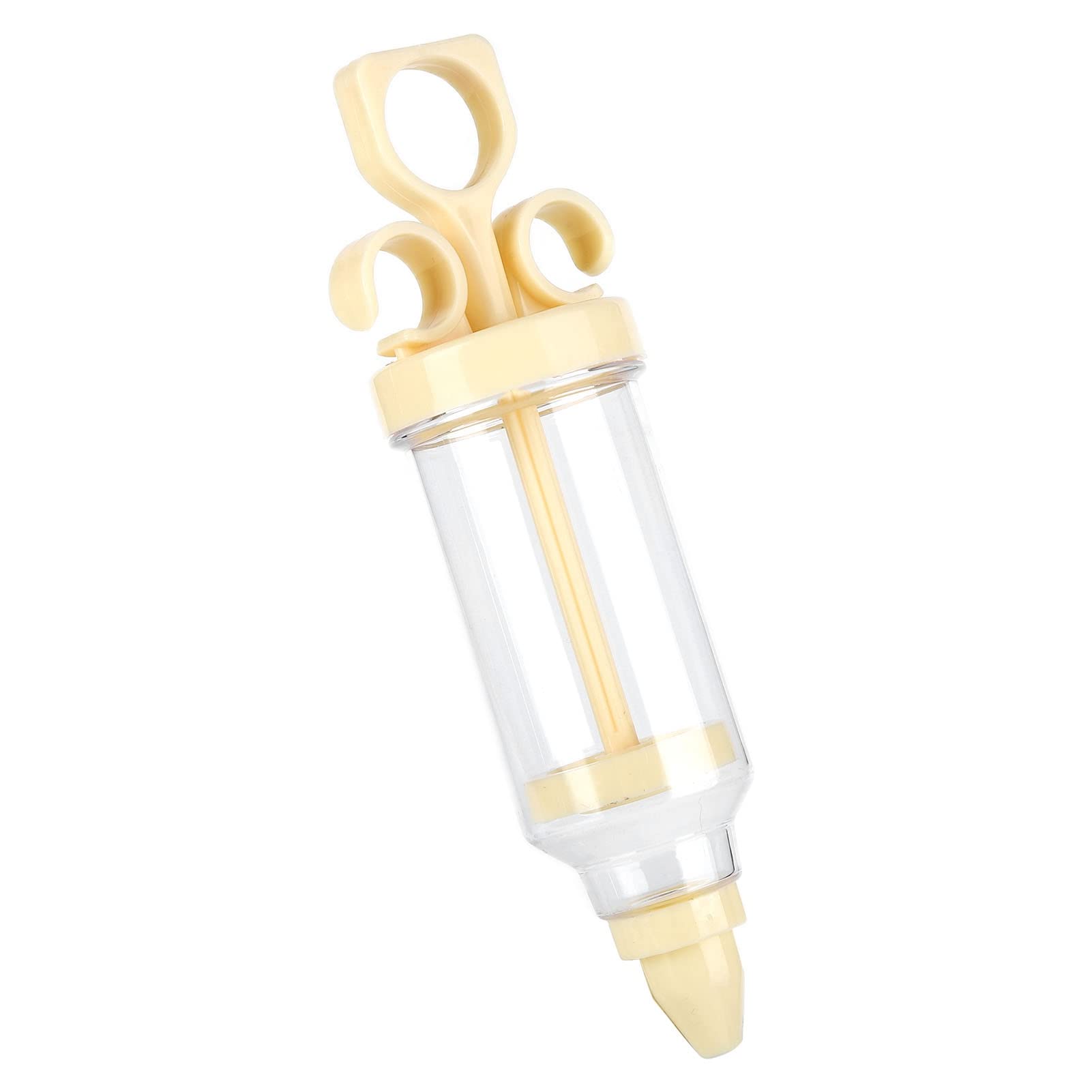 Dessert Cream Piping Syringe Nozzles Kits, Reusable Transparent Dessert Decorating Syringe Set Removable for Cake Making for Frosting Decoration(【34380】Beige Mouth Flower Gun)