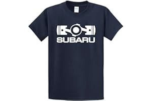 Subaru Basic Tee Shirt Impreza Sti Forester Legacy Outback Ascent Impreza Crosstrek T shirt Official Genuine WRX NEW OEM Racing NAVY (Medium)