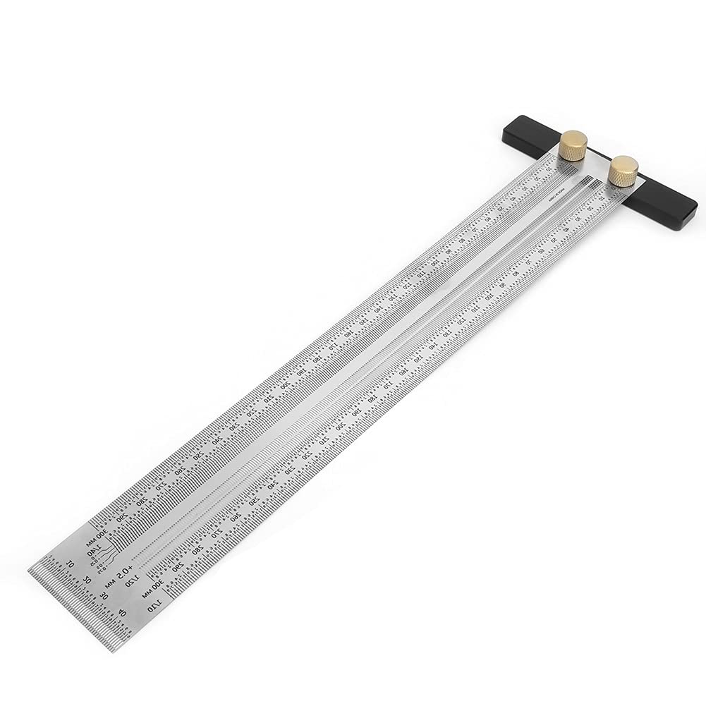 T-type marking gauge marking T ruler, marking line ruler, carpenter's tool for woodworking marking tool (300 mm scriber ruler A)