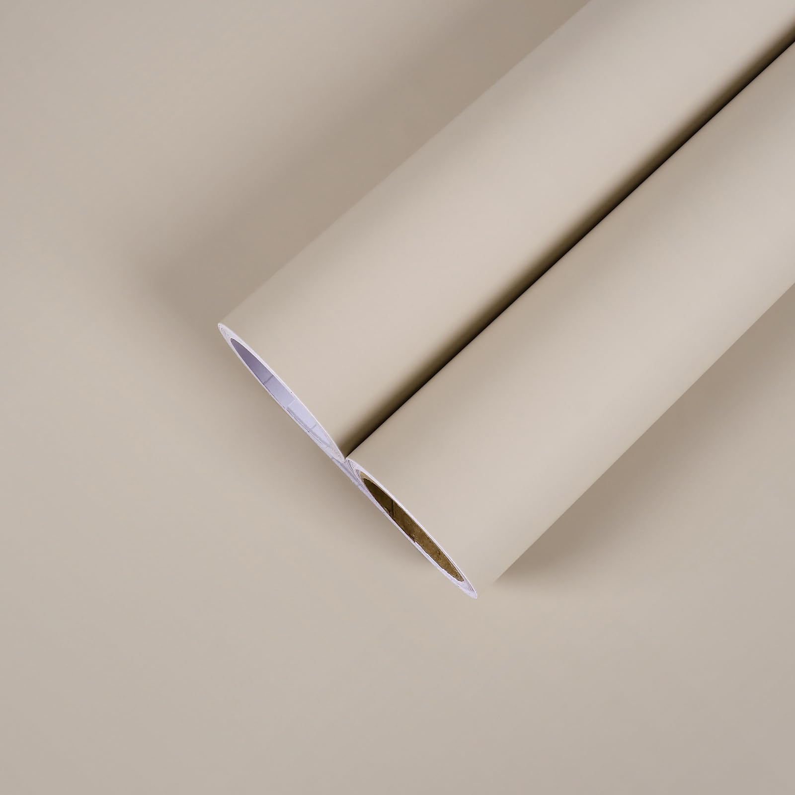 Photo 1 of CHIHUT Solid Beige Contact Paper for Cabinets Drawers 12”x100” Thick Peel and Stick Wallpaper Beige Removable Self Adhesive Waterproof Wall Paper Modern Temporary Wallpaper for Bedroom Wall Covering