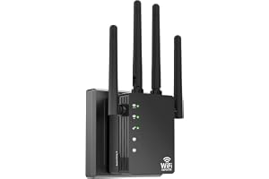 WiFi Extender Signal Booster 1200Mbps, Long Range Extender for Home and Outdoor, 12880 Sq.Ft Range, 105-Device Compatibility, Easy Setup