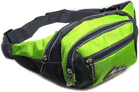 Naoki Outdoor Sports Cycling Hiking Camping Climbing Fishing Travel Waterproof Nylon Multi-purpose Leisure Purses Waist Pack Wallet Chest Bag(Green)