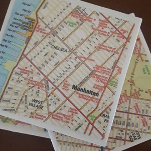 New York City Street Map Coasters, Set of 4