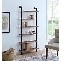 4D Concepts Anacortes SHELFS, Black Pipe/Brown Shelves