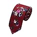 AUSKY 4 Packs Skinny Neckties for Men Boys, 2.35'' Wide Slim Ties in Different Textured Style Mixed set