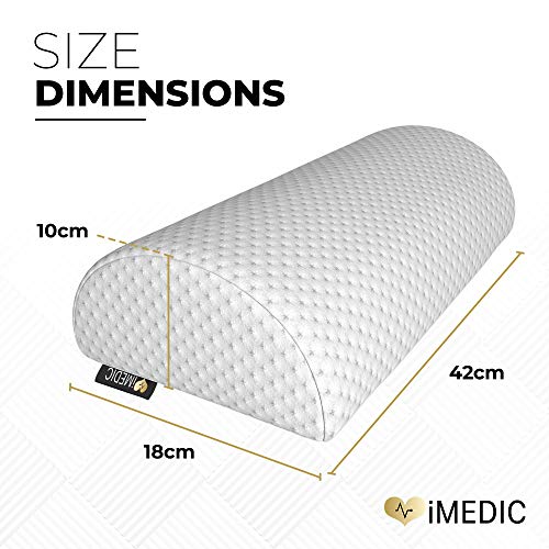 Medipaq-Half-Moon-Memory-Foam-Cushion-Pillow-Soft-Yet-Firm-Use-for-Neck-Lower-Back-Knees-Legs-Feet-Virtually-Any-Position-
