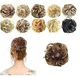 FESHFEN Scrunchy Scrunchie Bun Updo Hairpiece Hair Ribbon Ponytail Extensions Drawstring Hair Extension Light Auburn Scrunchie Hairpiece