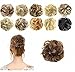 FESHFEN Scrunchy Scrunchie Bun Updo Hairpiece Hair Ribbon Ponytail Extensions Drawstring Hair Extension Light Auburn Scrunchie Hairpiece