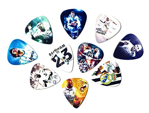 Real Madrid Legends Guitar picks (10 medium picks in a packet)(Collectibles for fans)