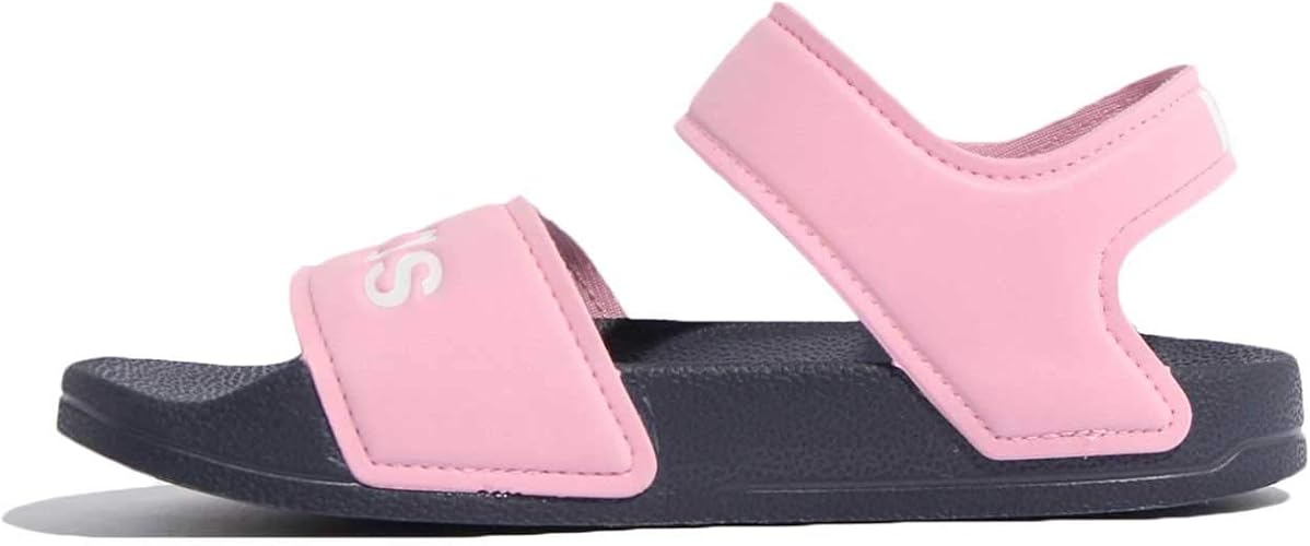 Amazon アディダス キッズサンダル Adilette Sandal K Dqy65 ボーイズ トゥルーピンク フットウェアホワイト トレースブルー G 19 Cm キッズ ベビー