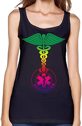 Fwf2y Firefighter EMT Wing Nurse Gift Rainbow Girl's Breathable Gym Tank Tops Vest