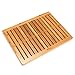HANKEY Bath Mat&Door Mat Handcrafted Bamboo Water Resistant, Natural and Durable C03 (23.6 x 17.5nches)