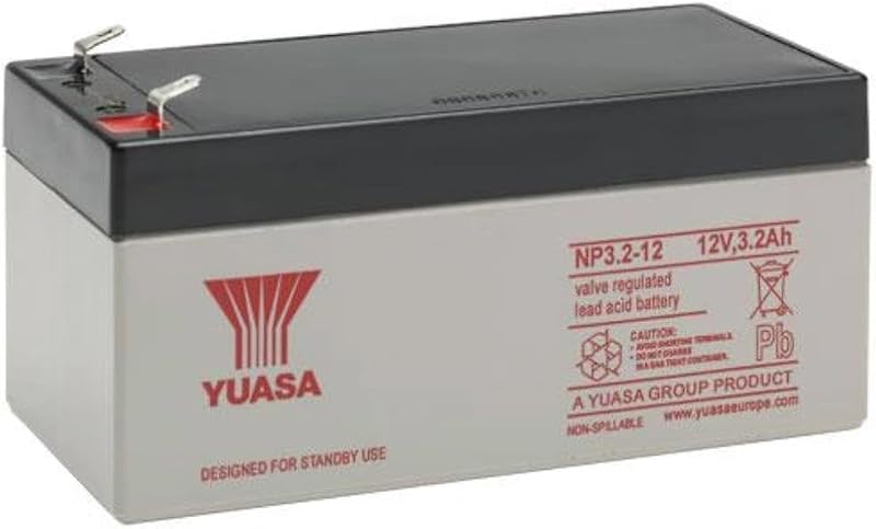 Yuasa NP3.2-12 12V AGM Battery UPS Backup Alarm Emergency 3.2Ah