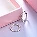 925 Sterling Silver Pave Cz Star Small Hoop Earrings for Women