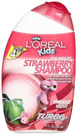 Kids Turbo Extra Gentle 2-in-1 Shampoo Strawberry (Alex) 9 fl oz By L'Oreal (Pack of 3)